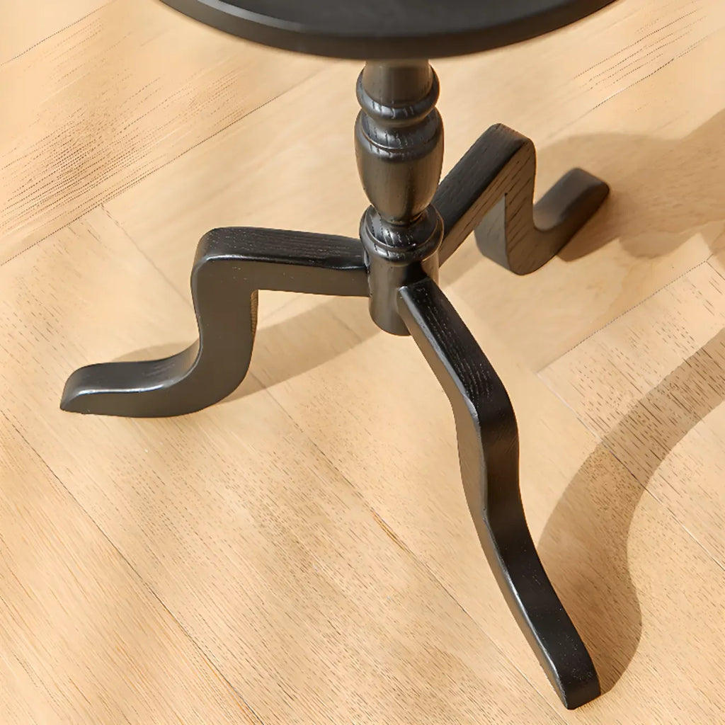 Table d'appoint ronde tripode en bois avec plateau pour salon
