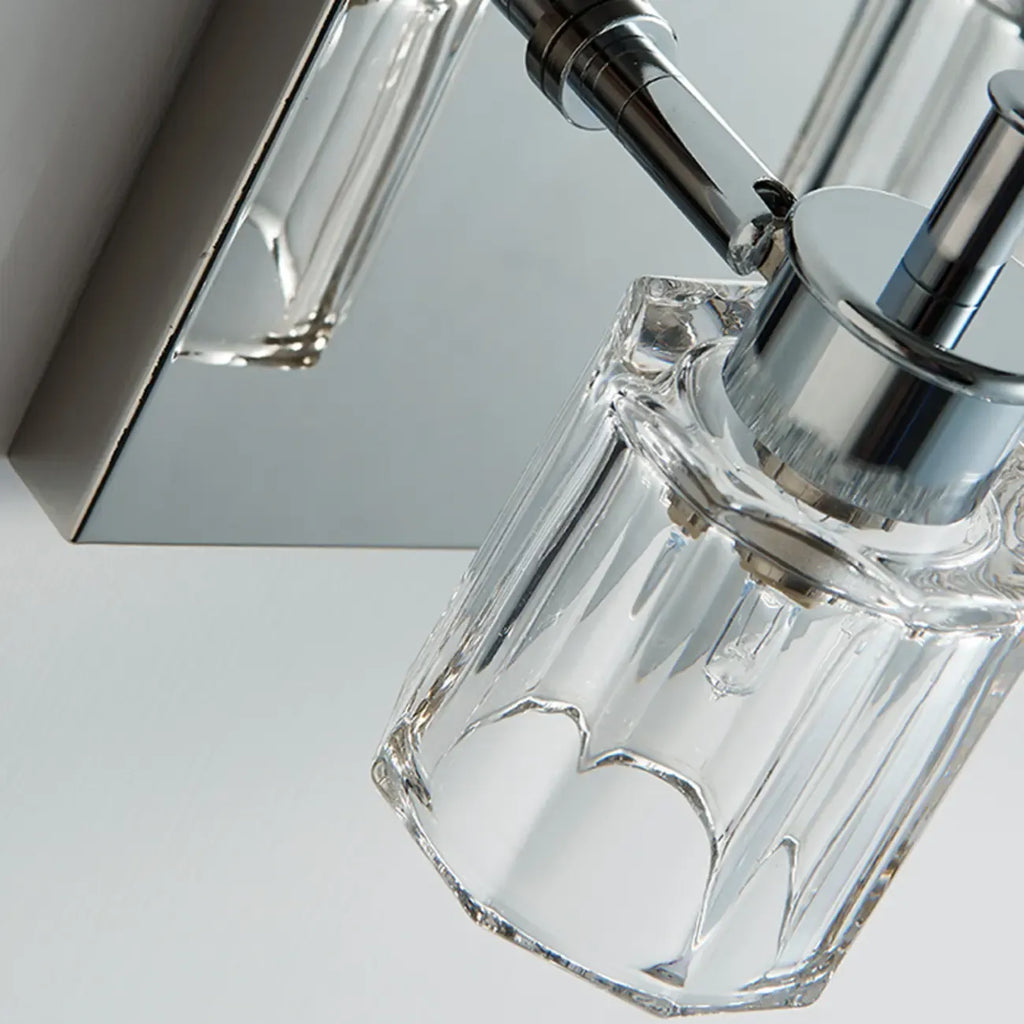 Applique murale de salle de bain vintage à 4 ampoules avec abat-jour en nickel brossé