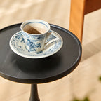 Table d'appoint ronde tripode en bois avec plateau pour salon