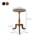 Table d'appoint ronde tripode en bois avec plateau pour salon