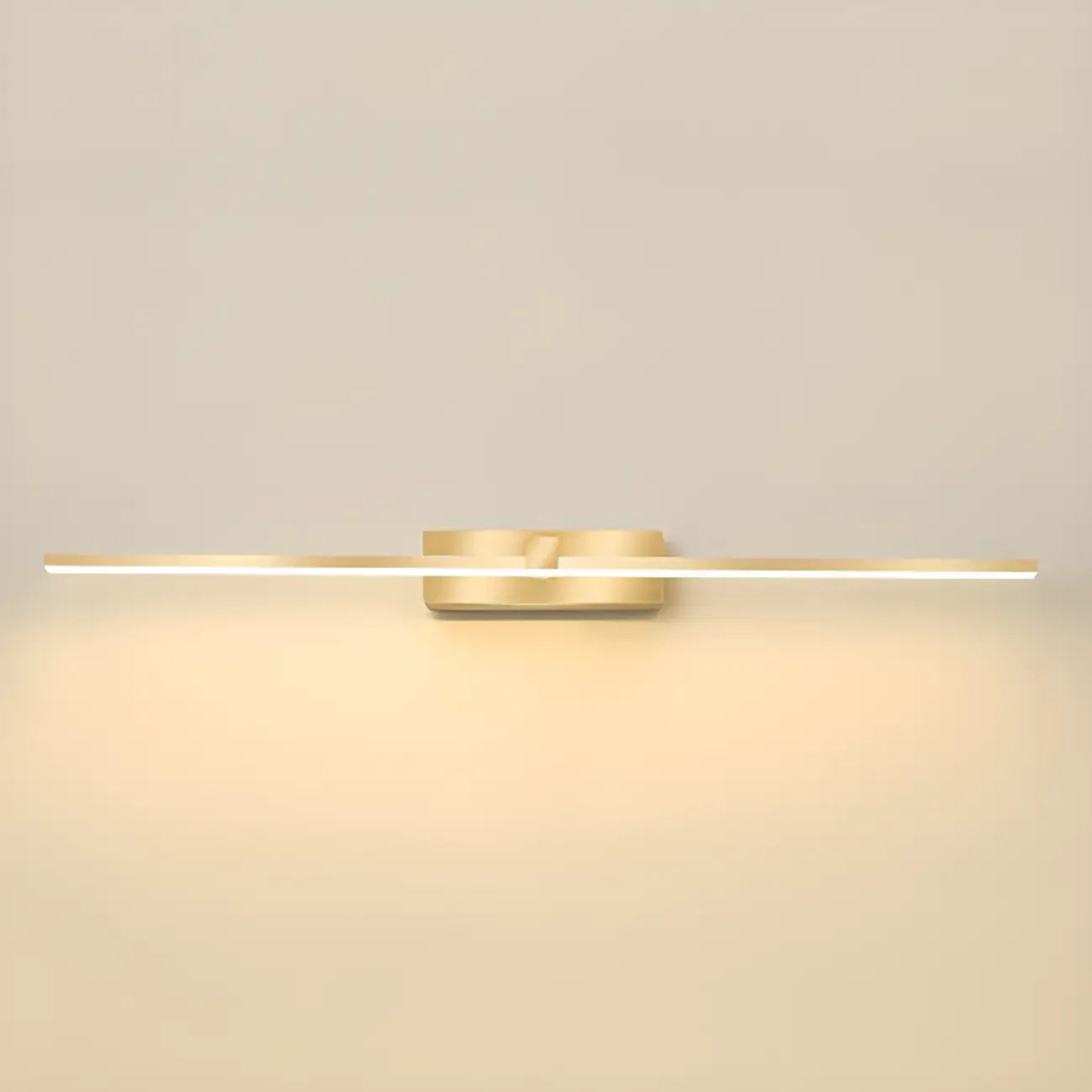 Applique murale LED dorée linéaire à 1 lumière pour salle de bain