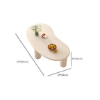 Petite table basse blanche moderne de forme irrégulière, facile à assembler