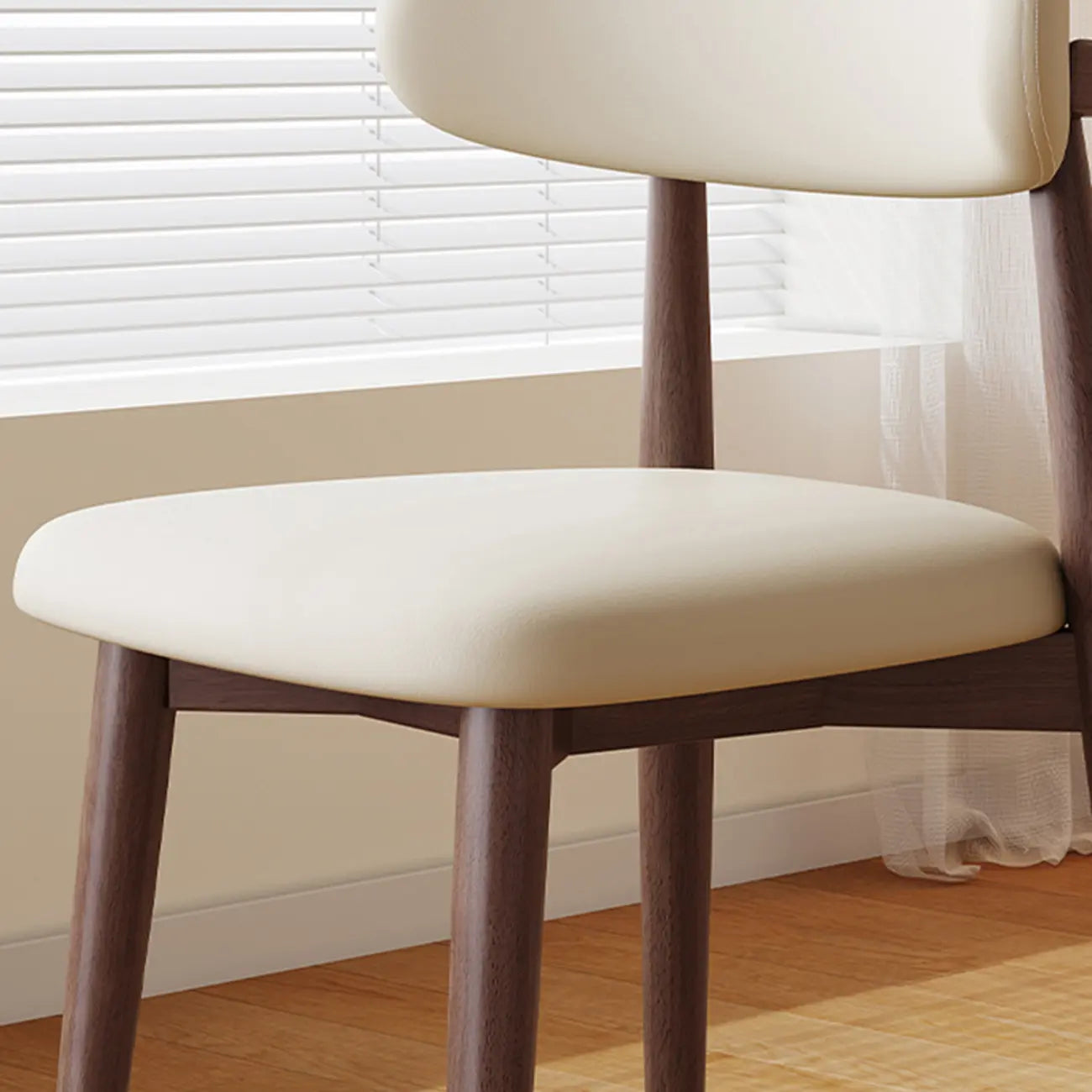 Ensemble de 2 chaises de salle à manger en bois de style moderne du milieu du siècle