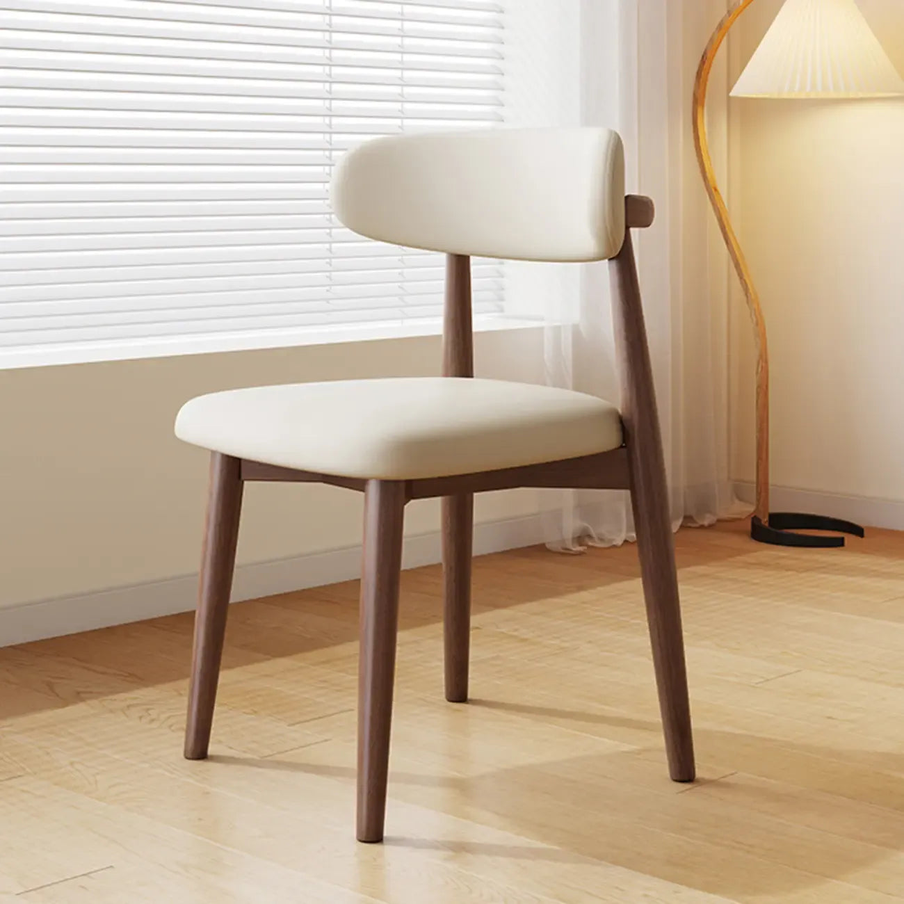Ensemble de 2 chaises de salle à manger en bois de style moderne du milieu du siècle