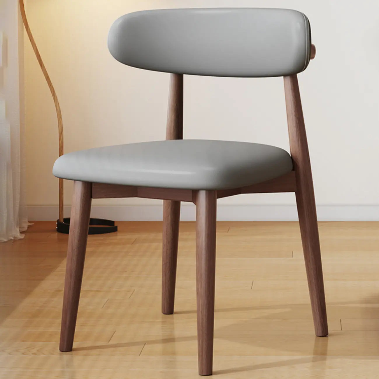 Ensemble de 2 chaises de salle à manger en bois de style moderne du milieu du siècle