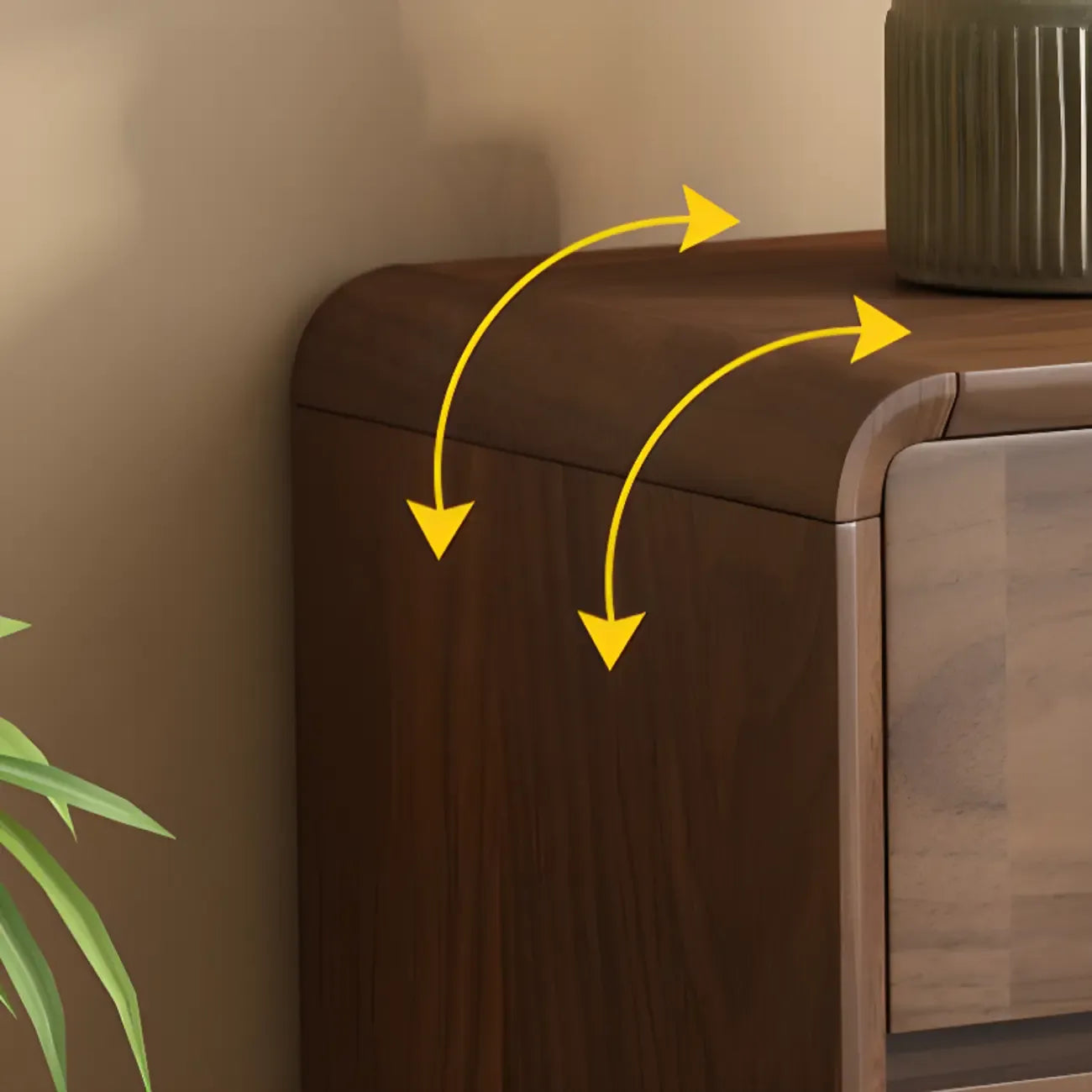Commode double minimaliste en bois brun avec 9 tiroirs de rangement