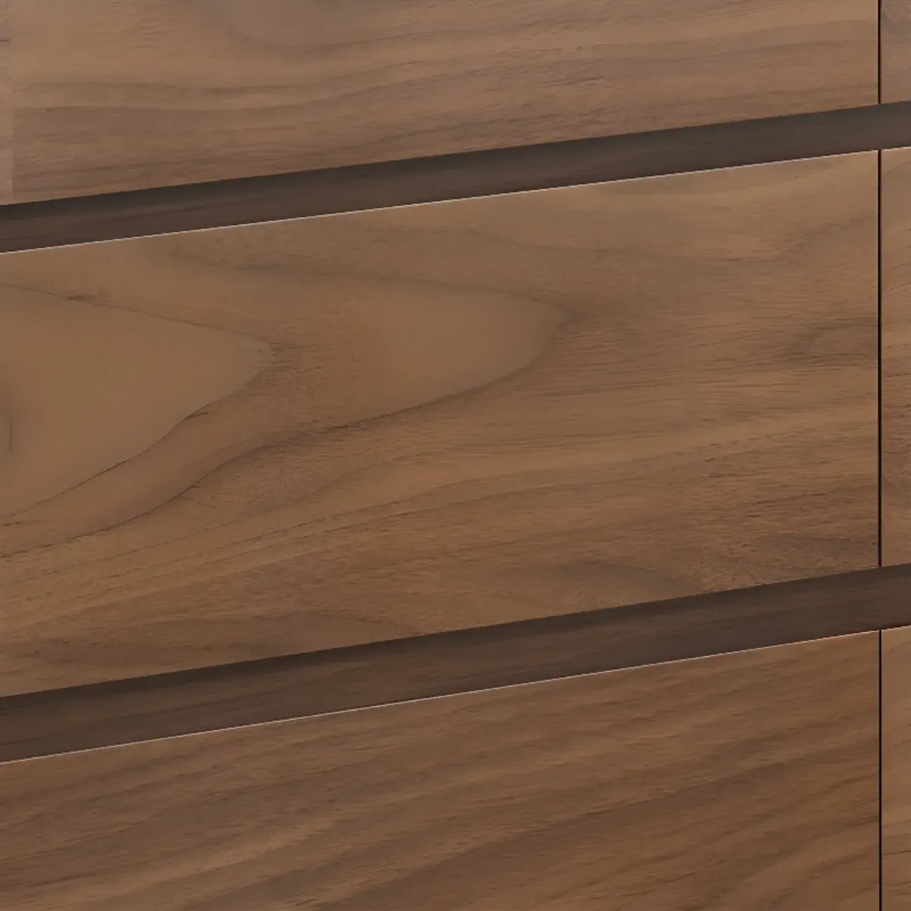 Commode double minimaliste en bois brun avec 9 tiroirs de rangement