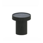 Table basse moderne en bois massif noir au design unique