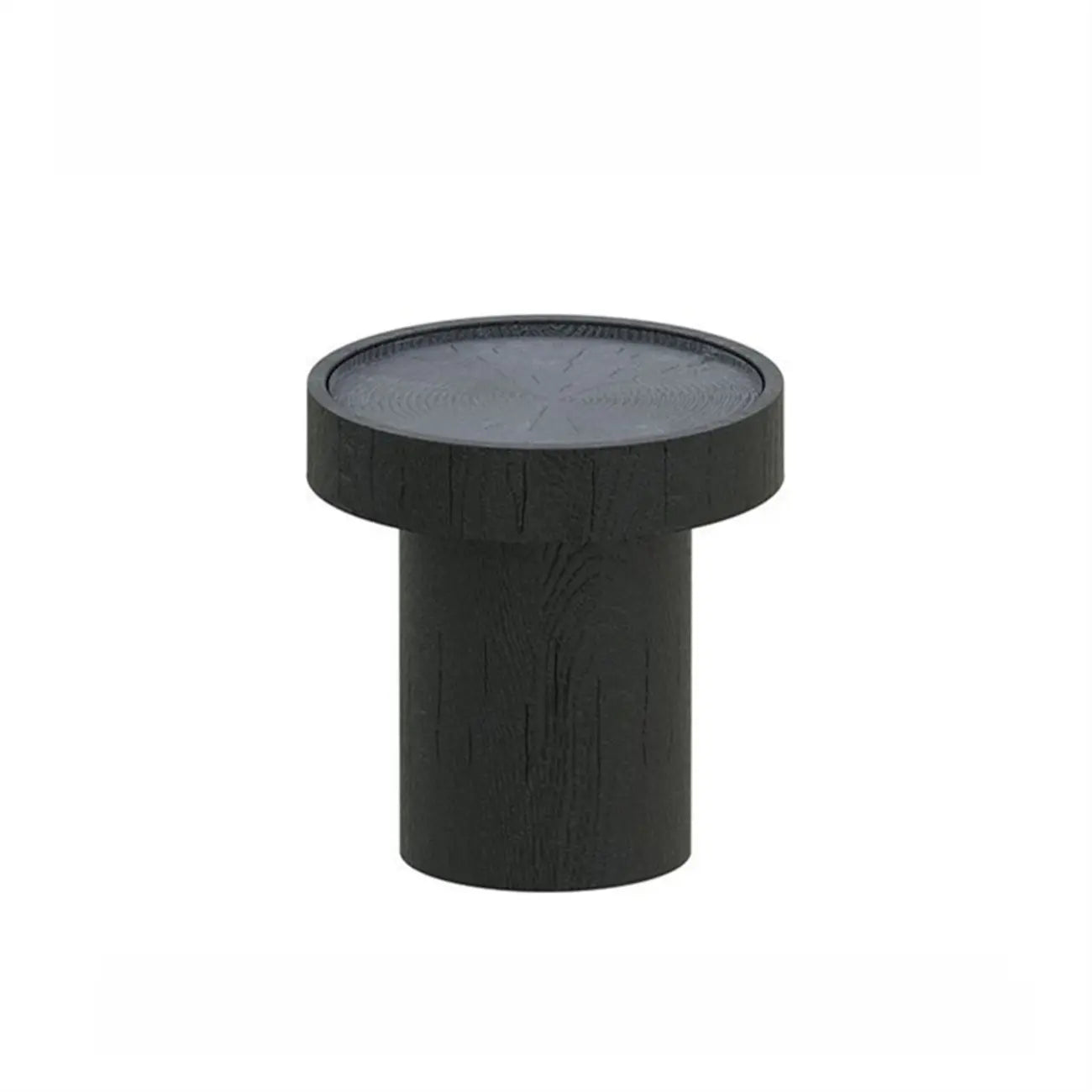 Table basse moderne en bois massif noir au design unique