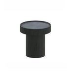 Table basse moderne en bois massif noir au design unique