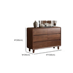 Commode double minimaliste en bois brun avec 9 tiroirs de rangement