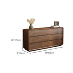 Commode double minimaliste en bois brun avec 9 tiroirs de rangement