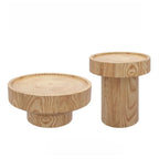 Table basse moderne en bois massif noir au design unique