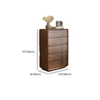 Commode double minimaliste en bois brun avec 9 tiroirs de rangement