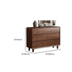 Commode double minimaliste en bois brun avec 9 tiroirs de rangement