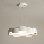 Lustre moderne rond à LED blanches réglable