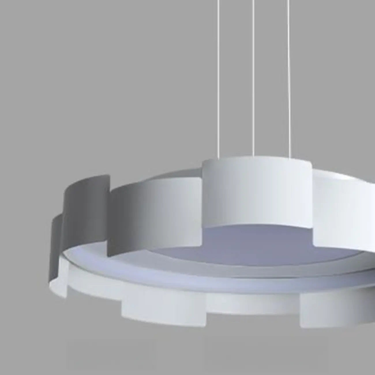 Lustre moderne rond à LED blanches réglable