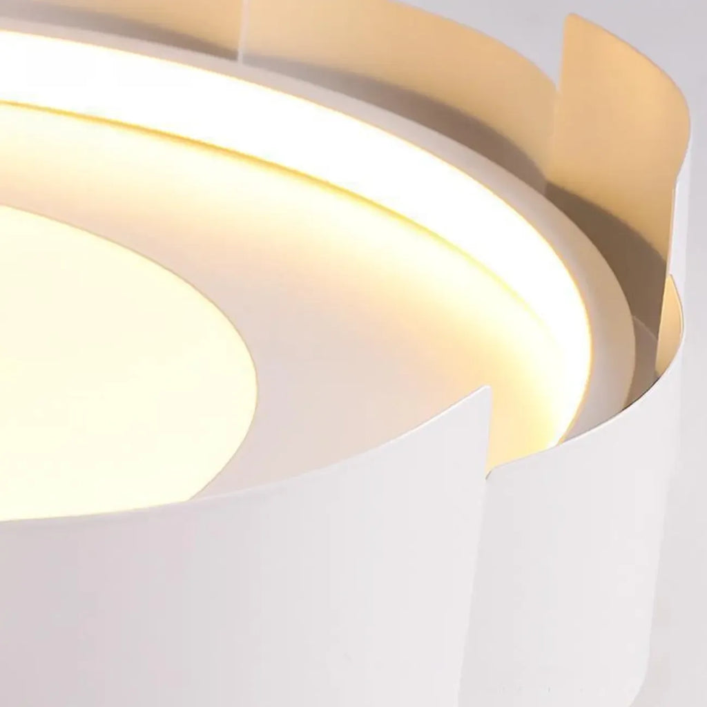 Lustre moderne rond à LED blanches réglable