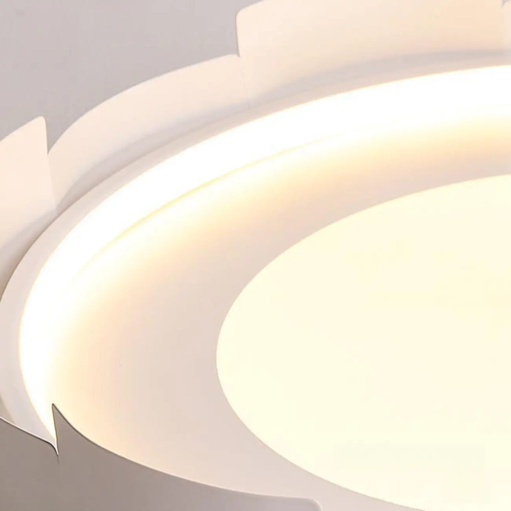 Lustre moderne rond à LED blanches réglable
