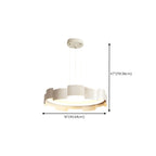 Lustre moderne rond à LED blanches réglable