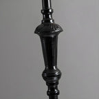Lampadaire élégant et traditionnel avec abat-jour en tissu géométrique pour salon