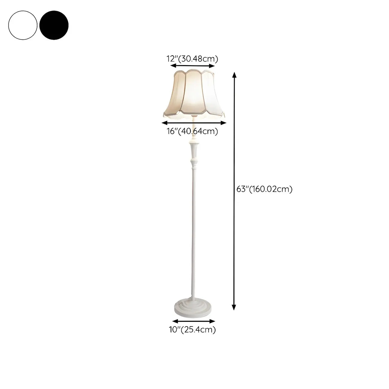 Lampadaire élégant et traditionnel avec abat-jour en tissu géométrique pour salon