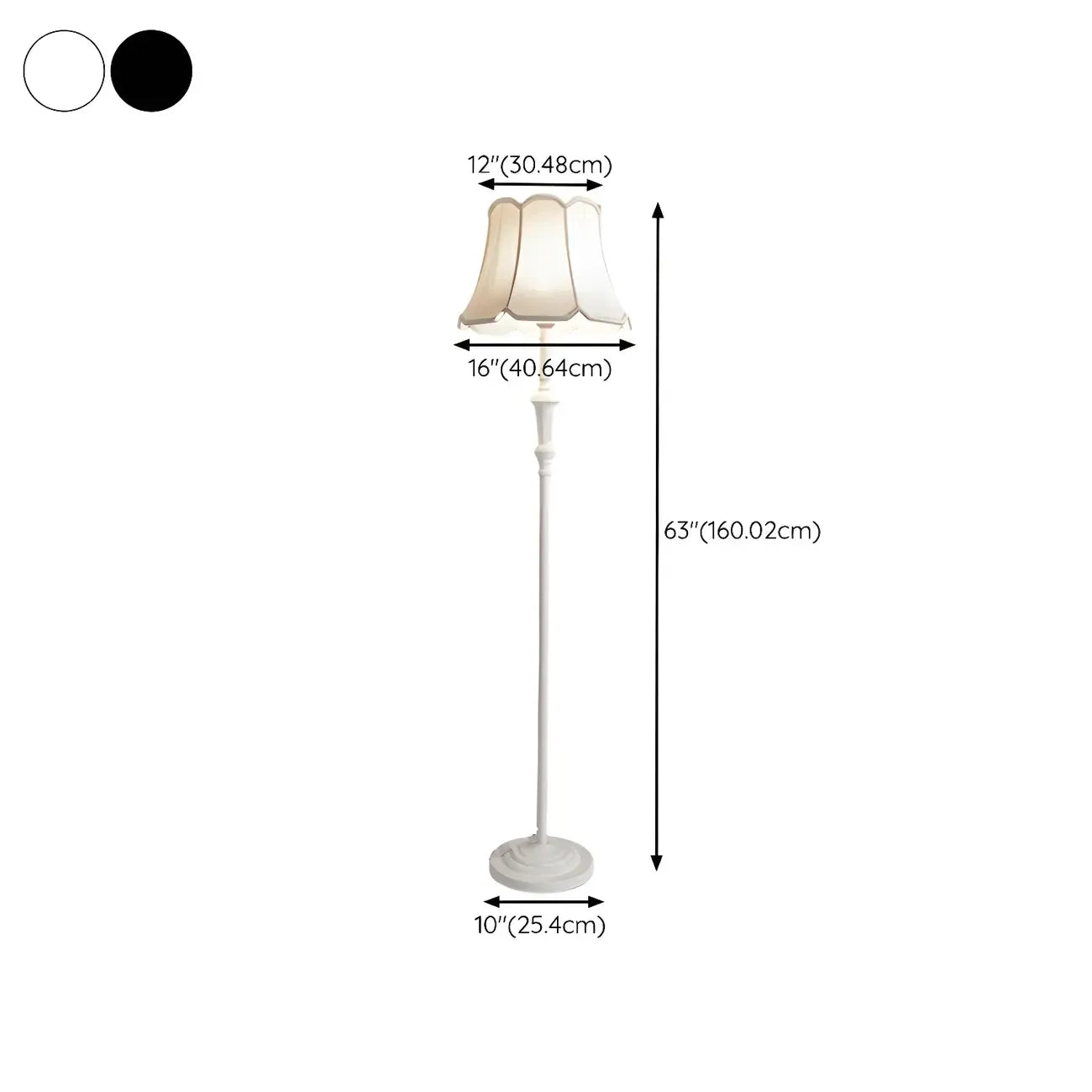 Lampadaire élégant et traditionnel avec abat-jour en tissu géométrique pour salon