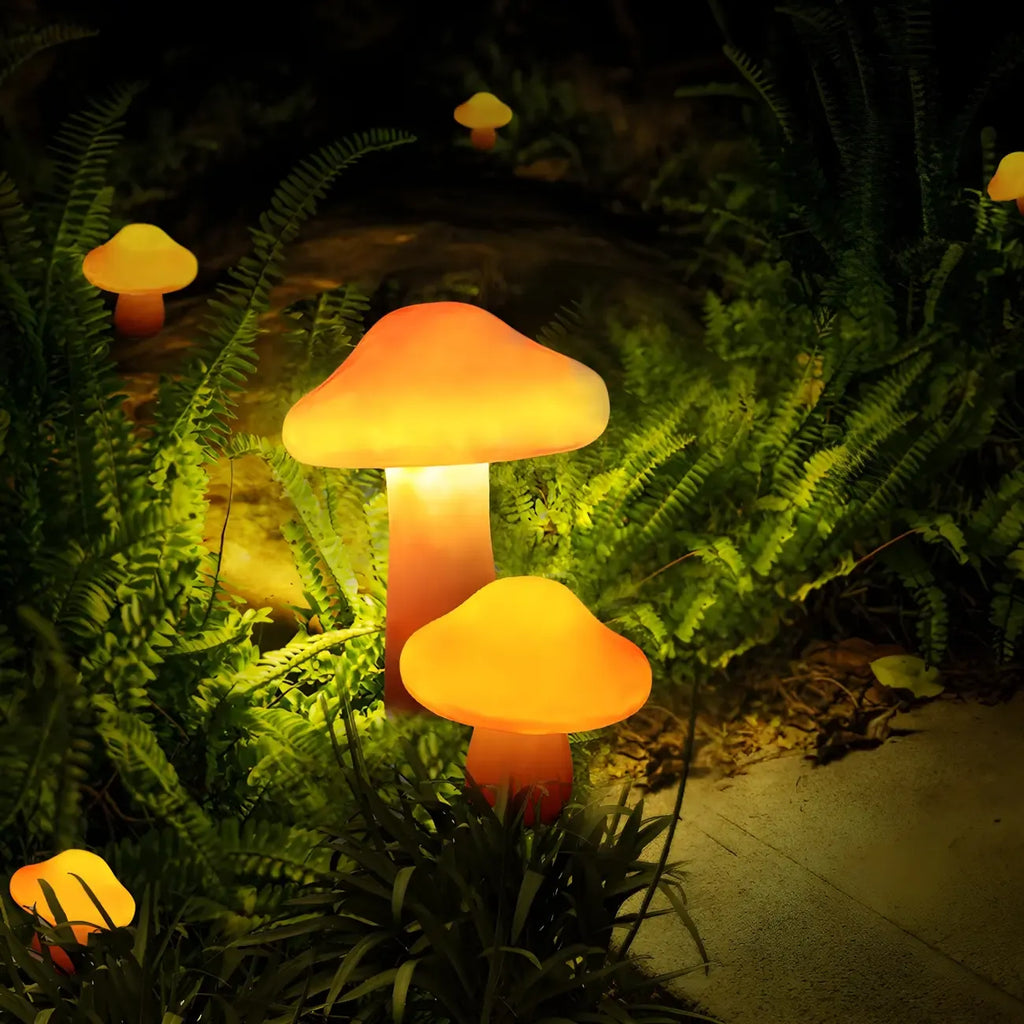 Ravissante lampe LED en forme de champignon pour allée de jardin