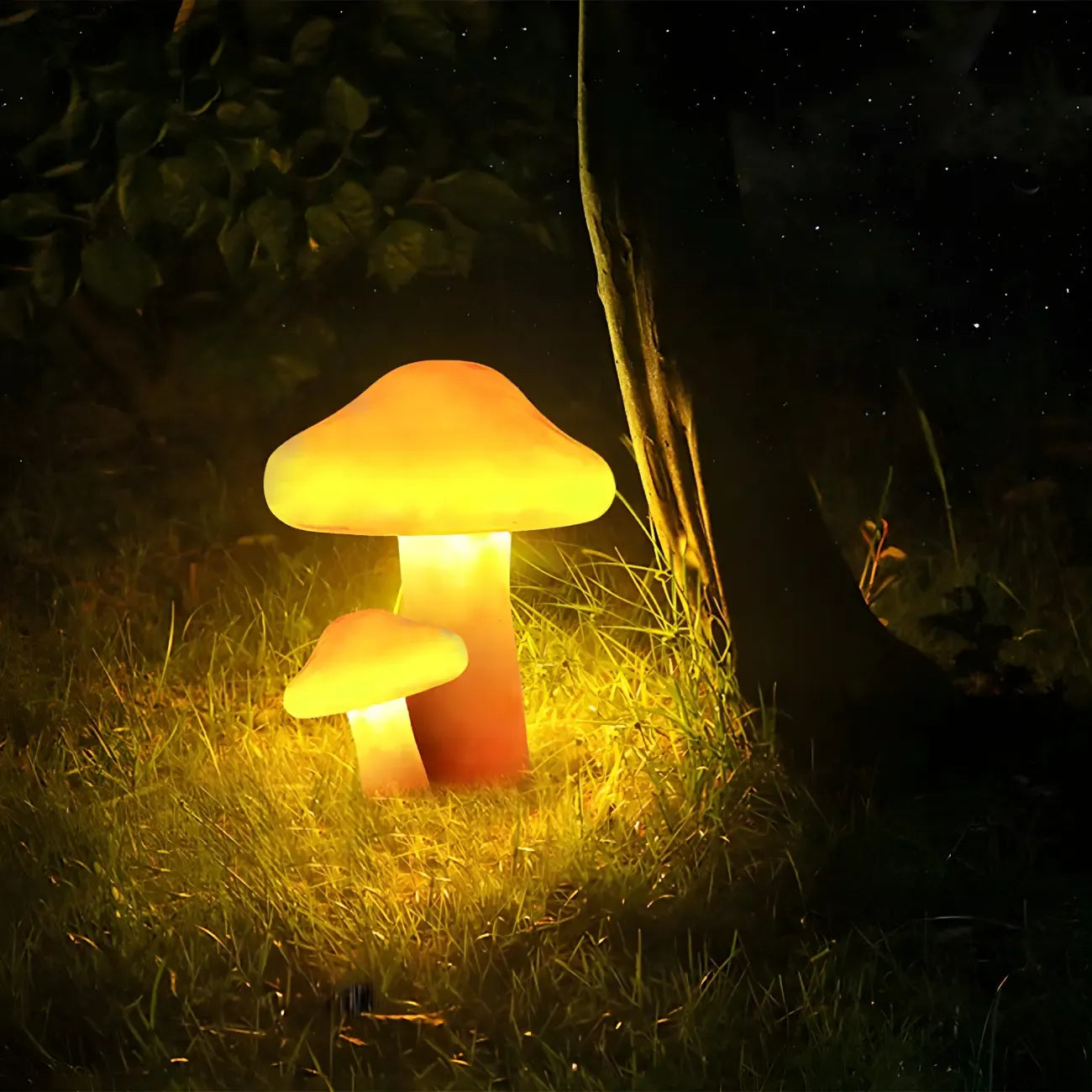 Ravissante lampe LED en forme de champignon pour allée de jardin
