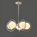 Lustre moderne à globe LED avec design circulaire en verre