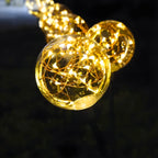 Boule lumineuse LED en fil de cuivre jaune pour la décoration de chemin extérieur