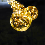 Boule lumineuse LED en fil de cuivre jaune pour la décoration de chemin extérieur