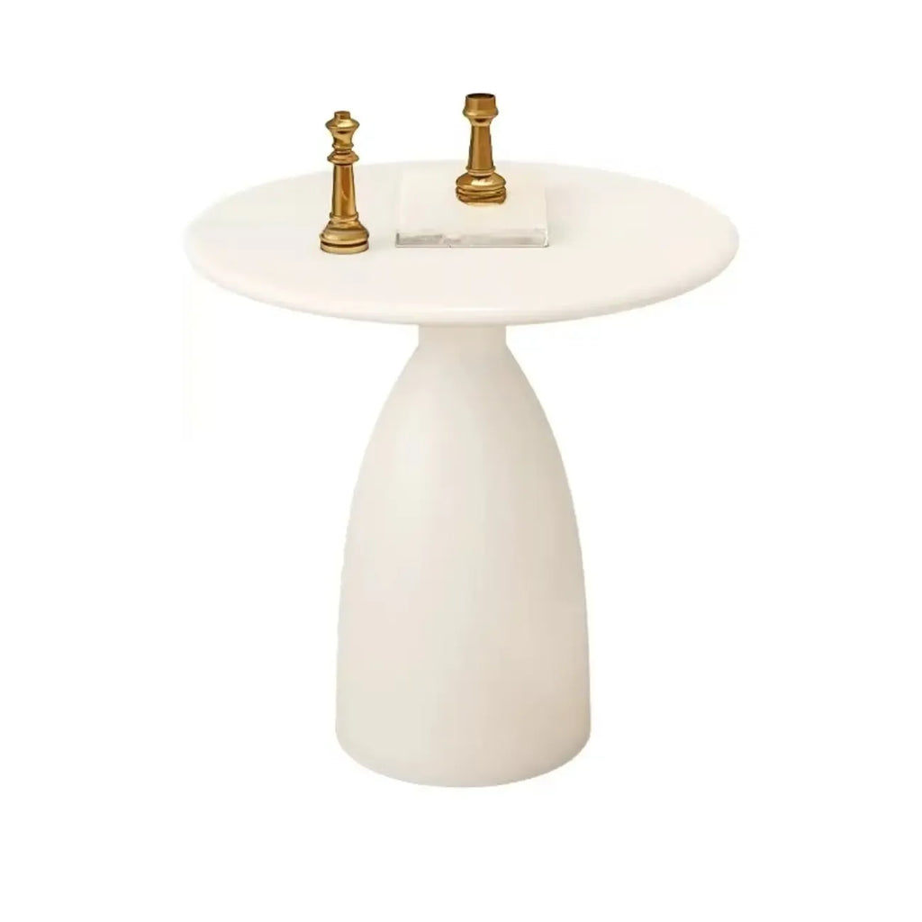 Table d'appoint ronde minimaliste en métal noir pour salon