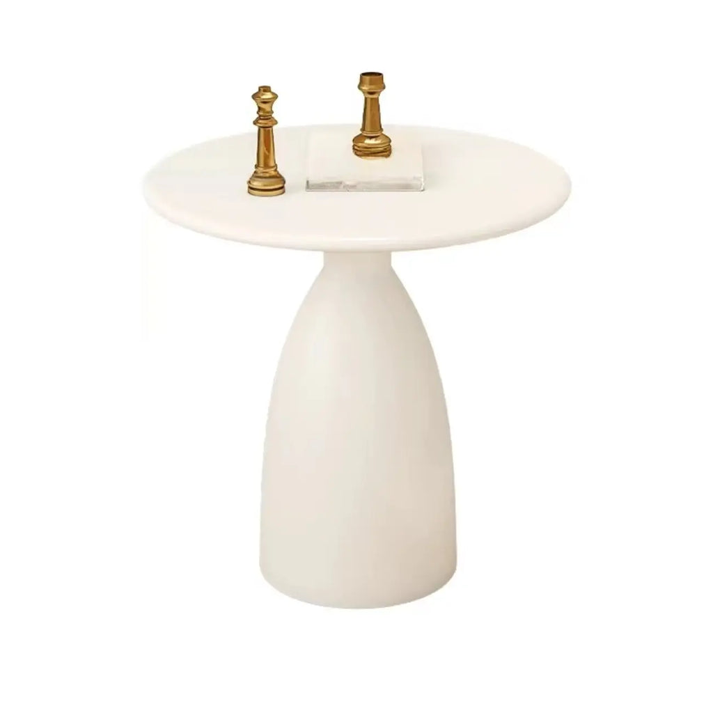 Table d'appoint ronde minimaliste en métal noir pour salon