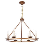 Lustre industriel en fer noir pour salle à manger