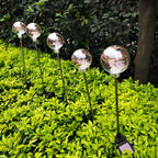 Boule lumineuse LED en fil de cuivre jaune pour la décoration de chemin extérieur
