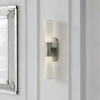 Applique murale élégante en verre pour salle de bain, style Art déco