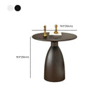 Table d'appoint ronde minimaliste en métal noir pour salon