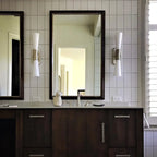 Applique murale élégante en verre pour salle de bain, style Art déco