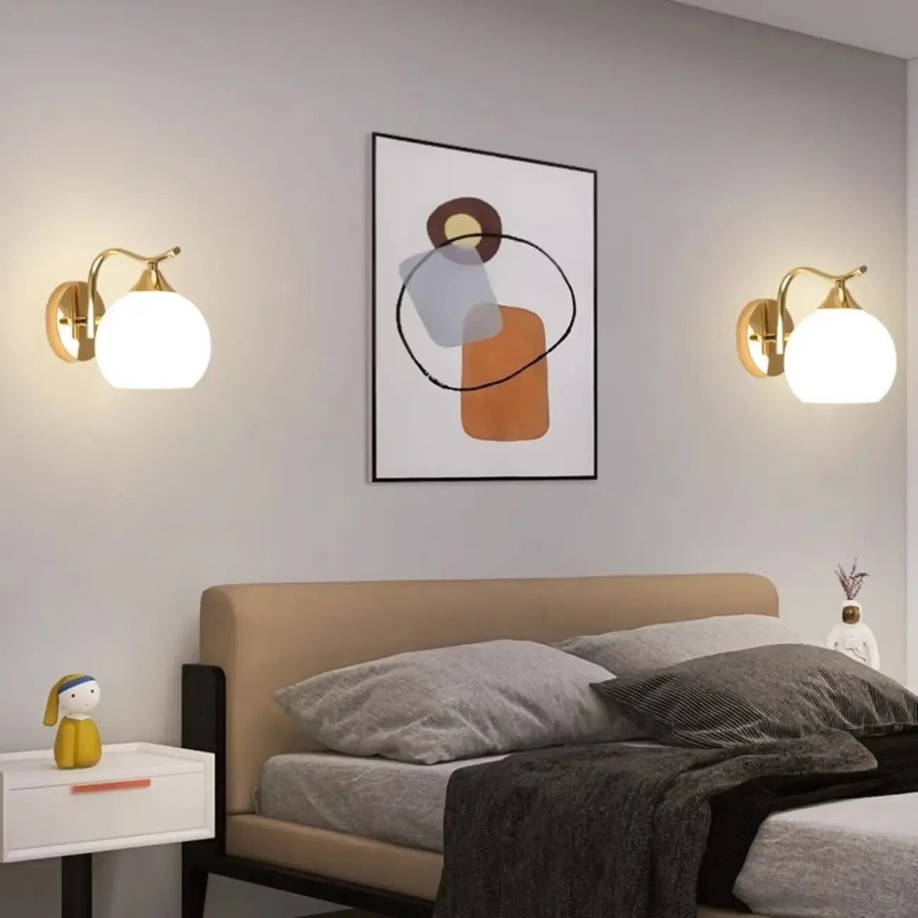 Applique murale moderne Globe pour salle de bain avec finition chromée