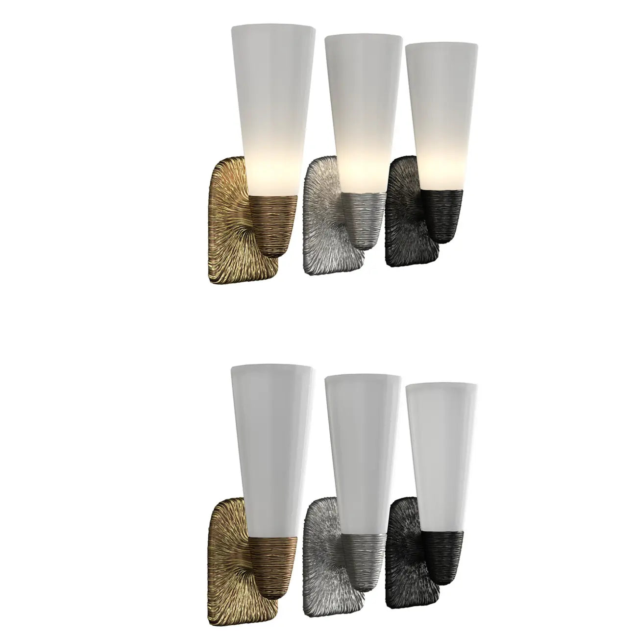 Applique murale élégante en verre pour salle de bain, style Art déco