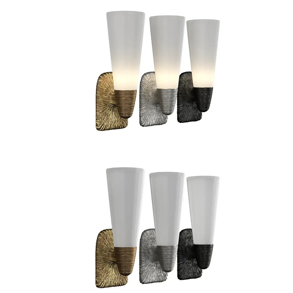 Applique murale élégante en verre pour salle de bain, style Art déco