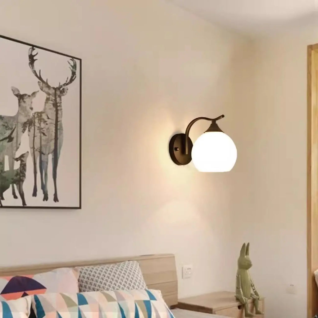 Applique murale moderne Globe pour salle de bain avec finition chromée