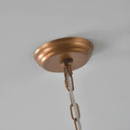 Lustre moderne en céramique en forme de dôme pour une salle à manger élégante