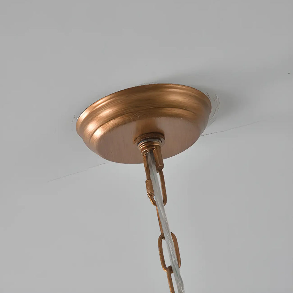 Lustre moderne en céramique en forme de dôme pour une salle à manger élégante
