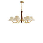 Lustre moderne réglable en tissu plissé pour salon