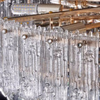 Lampadario moderno di lusso in cristallo regolabile multilivello