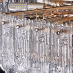Lampadario moderno di lusso in cristallo regolabile multilivello