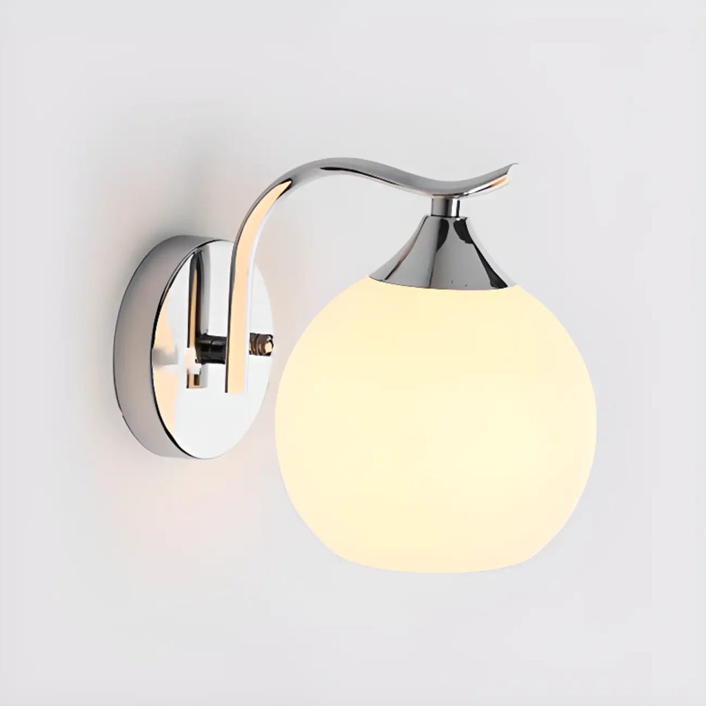 Applique murale moderne Globe pour salle de bain avec finition chromée