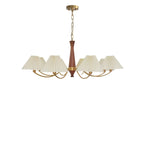 Lustre moderne réglable en tissu plissé pour salon